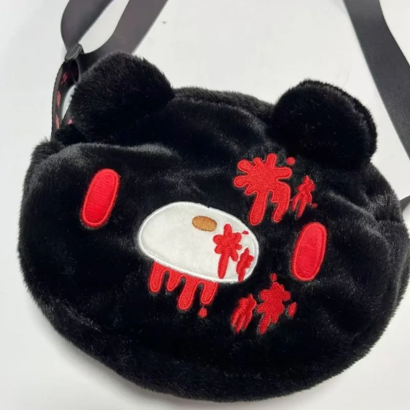 Gloomy Bear Plüsch-Umhängetasche, Hochwertige Cartoon-Puppenform, Kreative Große Kapazität, Tragbare Niedliche Umhängetasche für Studenten – Detail 6