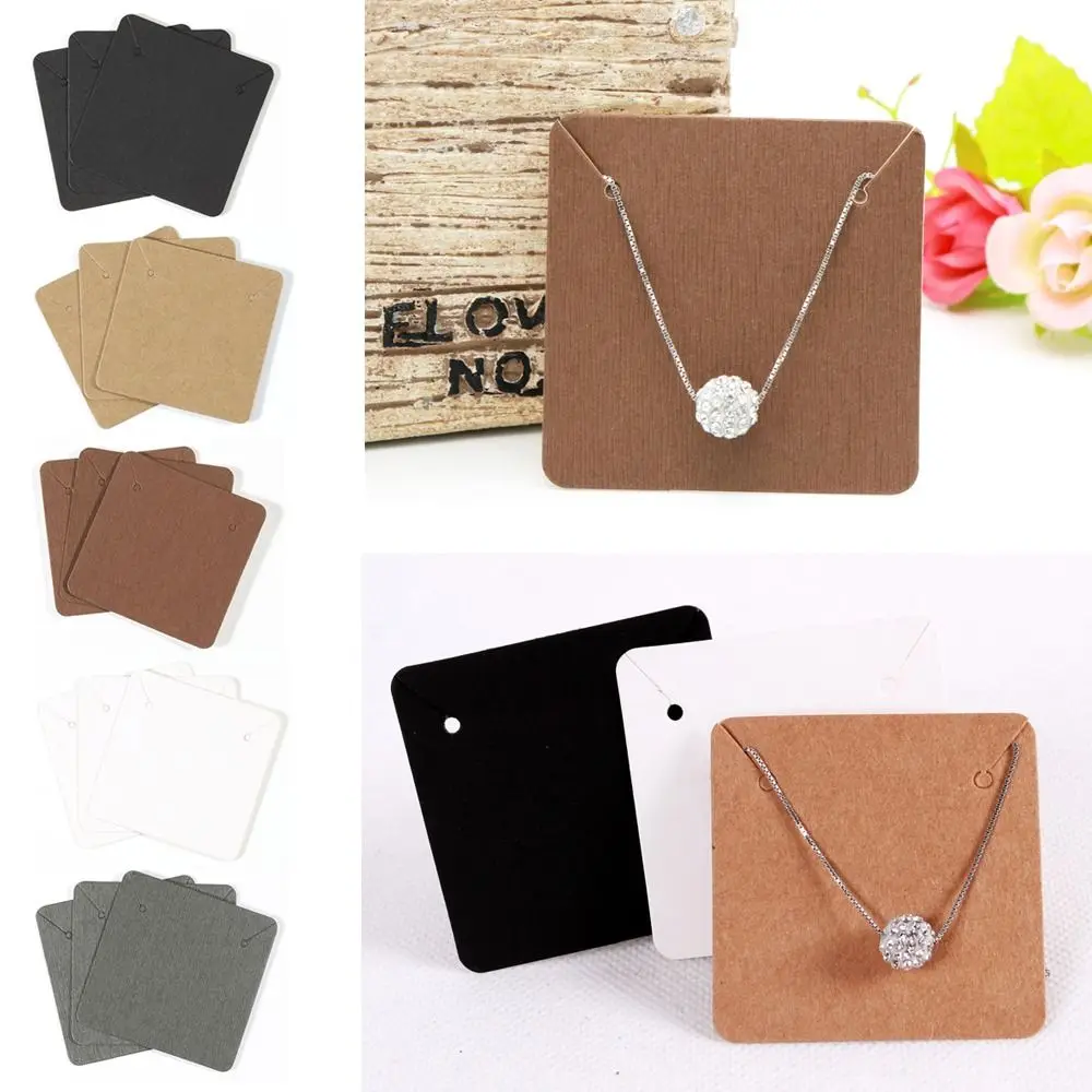 

50pcs Earring Display Cards Practical Small Businesses Selling Exhibitors Necklace Packaging Labels Jewelry Holder Tag