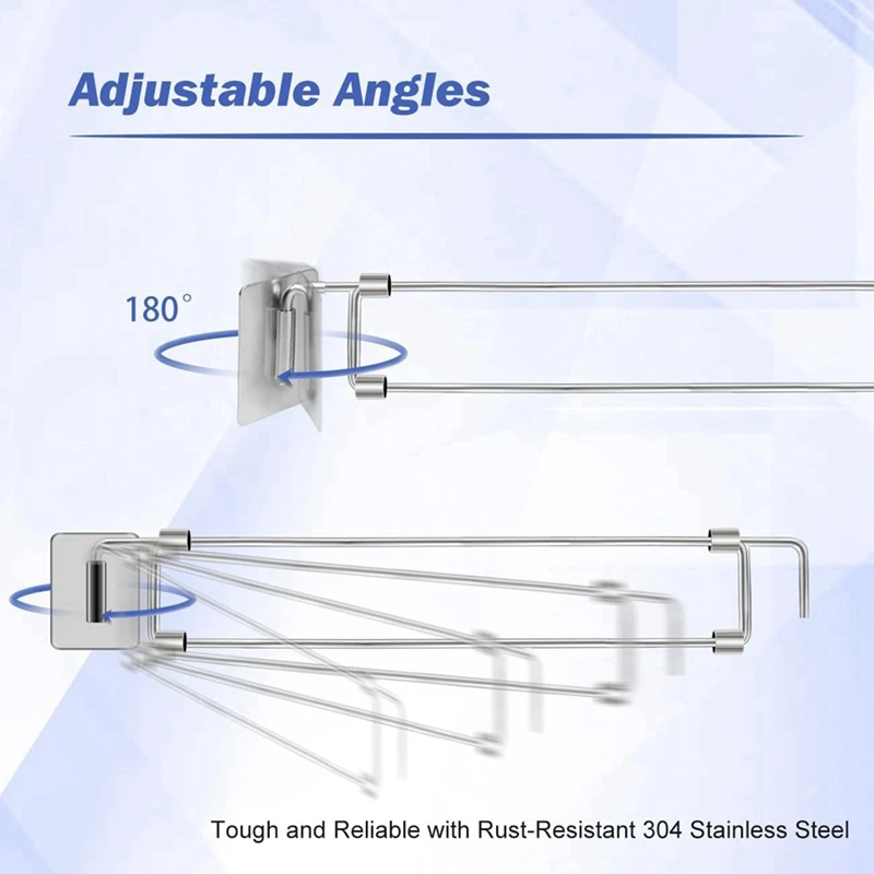 ABNO-Adjustable RV Shower Corner Storage Rod For Travel Trailers And Campers - Silver