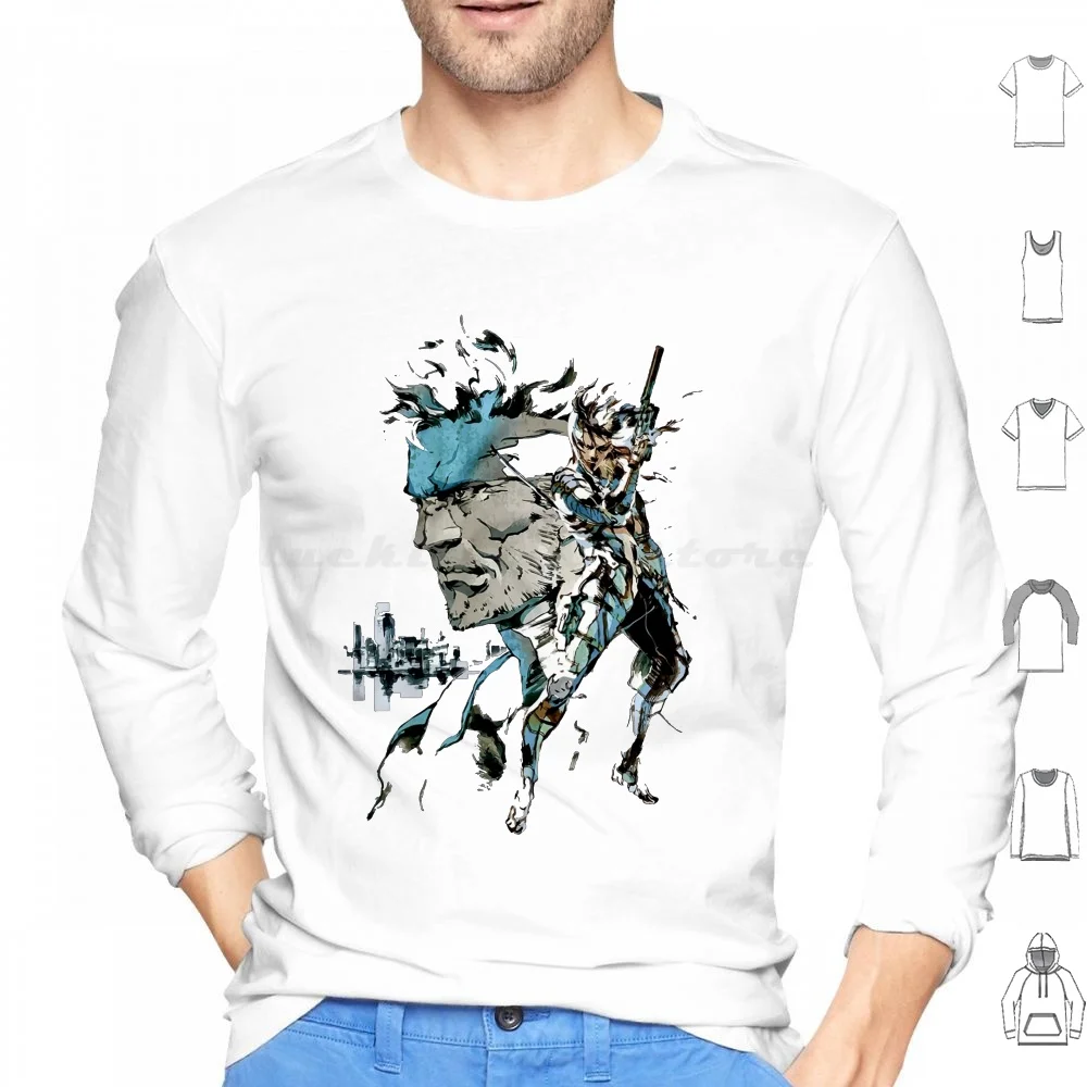 Metal Gear Solid Snake & Raiden Hoodie cotton Long Sleeve Metal Gear Solid Metal Gear Konami Game Gamer Solid Snake Snake