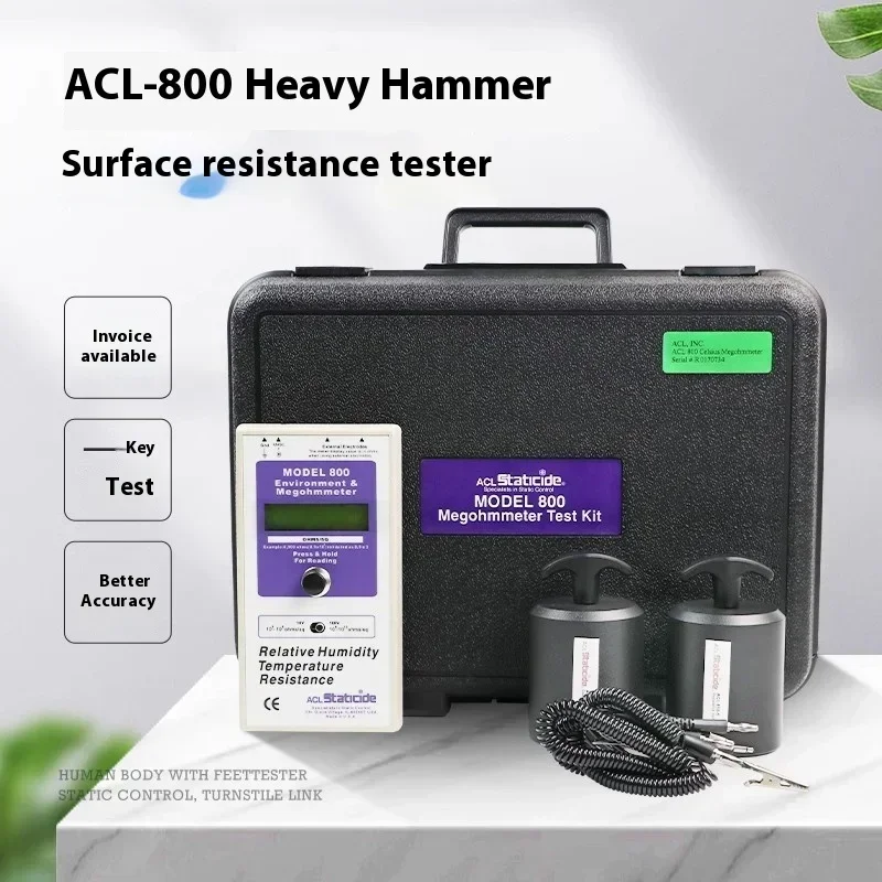 ACL-800. Heavy Hammer Surface Resistance Tester Weight Type Anti-static Floor Tester ANSI/ESD S4.1 Standard