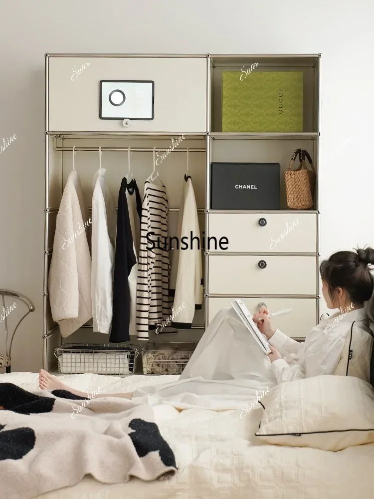 

Металлический шкаф-органайзер для хранения вещей, комод для спальни, витрина, шкаф для гостиной