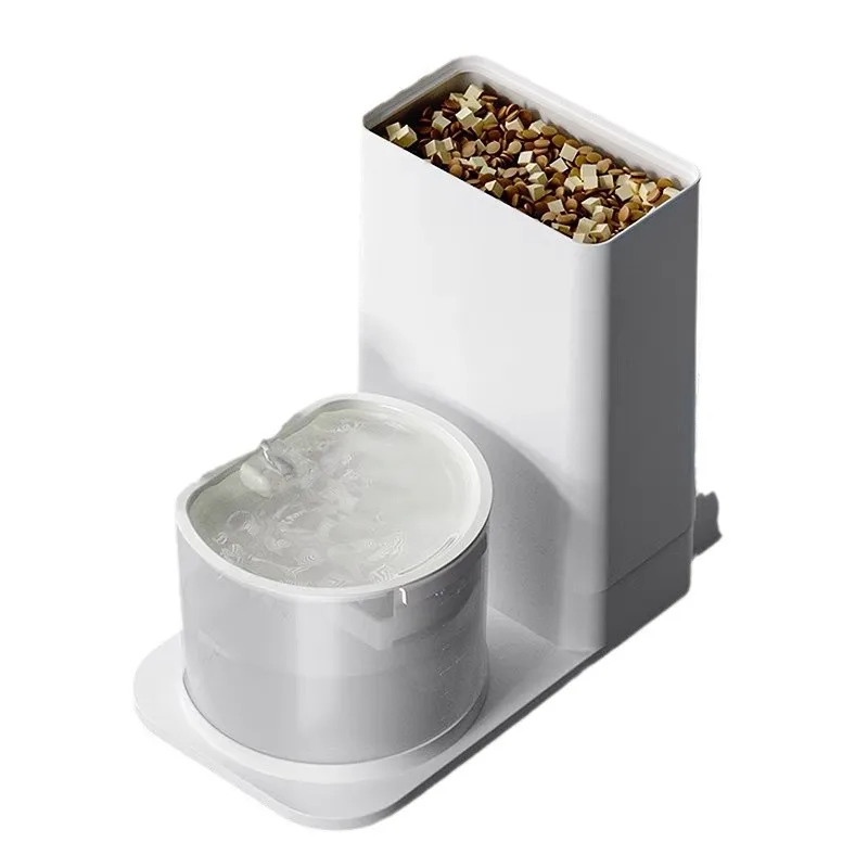 

2-in-1 pet feeding water feeder, wireless unplugged constant temperature water dispenser, universal automatic feeding machine fo