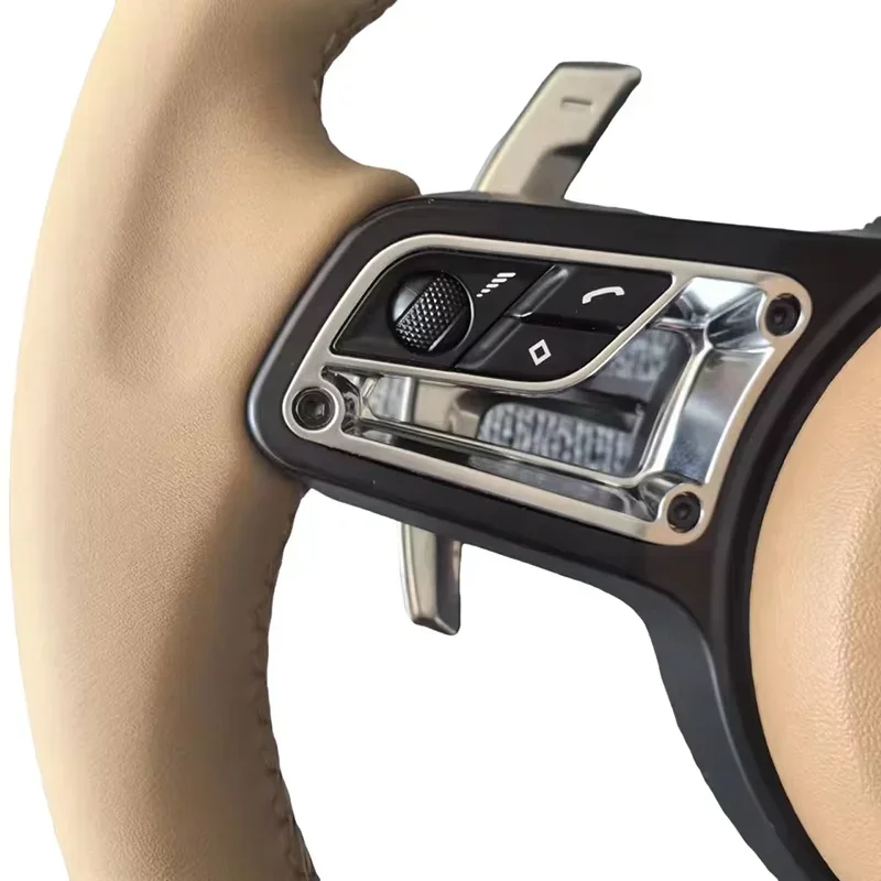 Wholesale Customized Genuine Bon Fiber Car Steering Wheel For Porsche Cayenne Boxster  Control Key