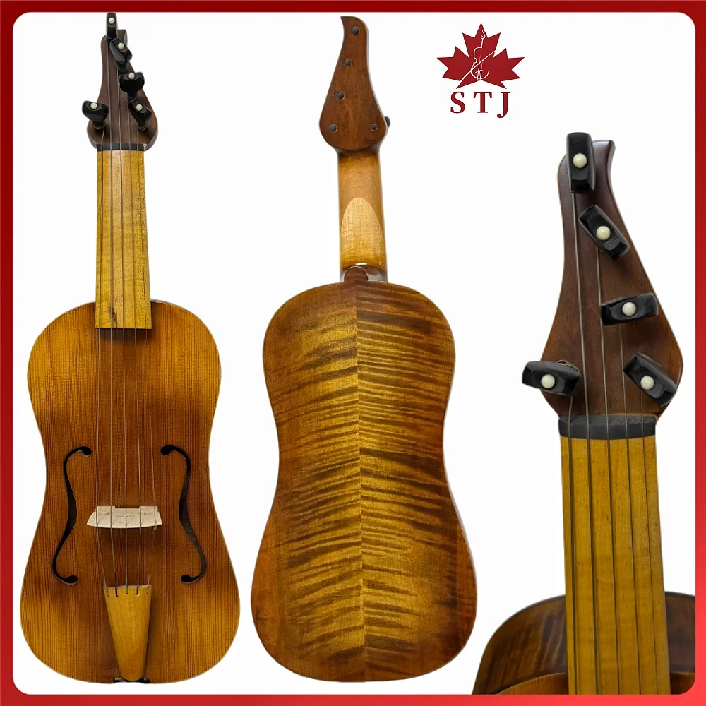5 Saiten 15 3/4 "Professionelle Vielle Kopie eines alten Instruments, mittelalterliche Geige klarer Klang # 7840