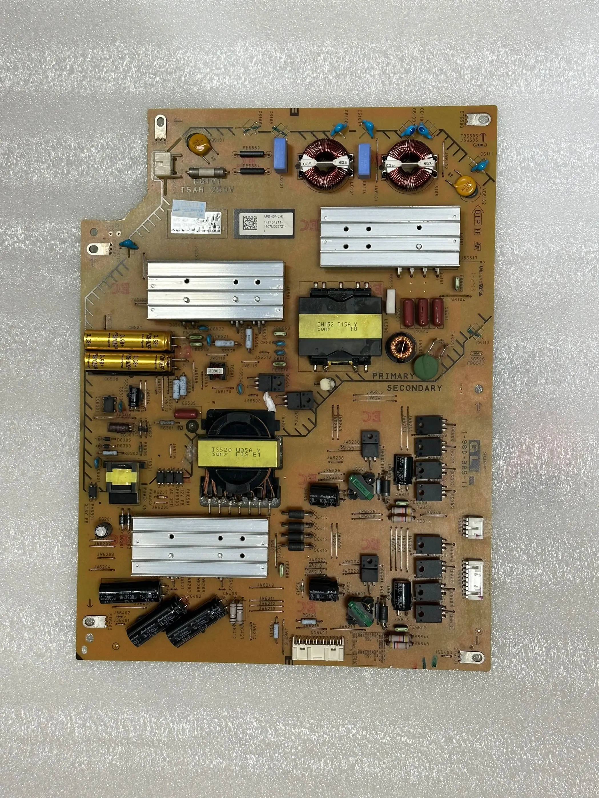 

Original KD-65X8500D power supply board APS-404 measured 1-980-885-11