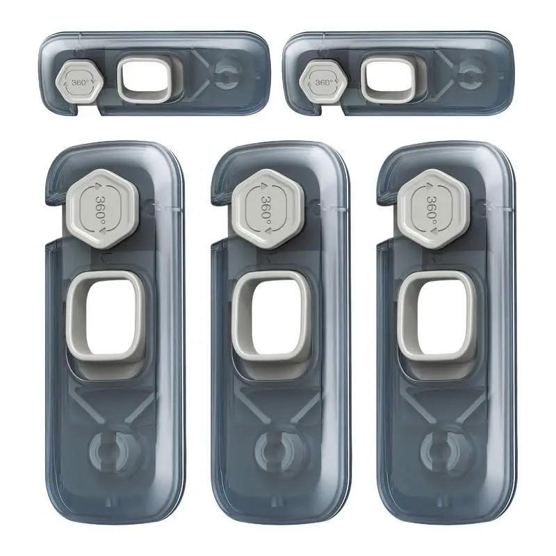 Door Locks For Kids Safety 5X Refrigerator Lock Kid Safety Adhesive Child Safety Fridge Locks For Drawers Refrigerators Cabinets