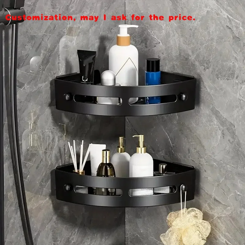 

custom.Single-Tier No-Drill Wall-Mounted Shelf Bathroom Toilet Shower Room & Washstand Storage Accessories