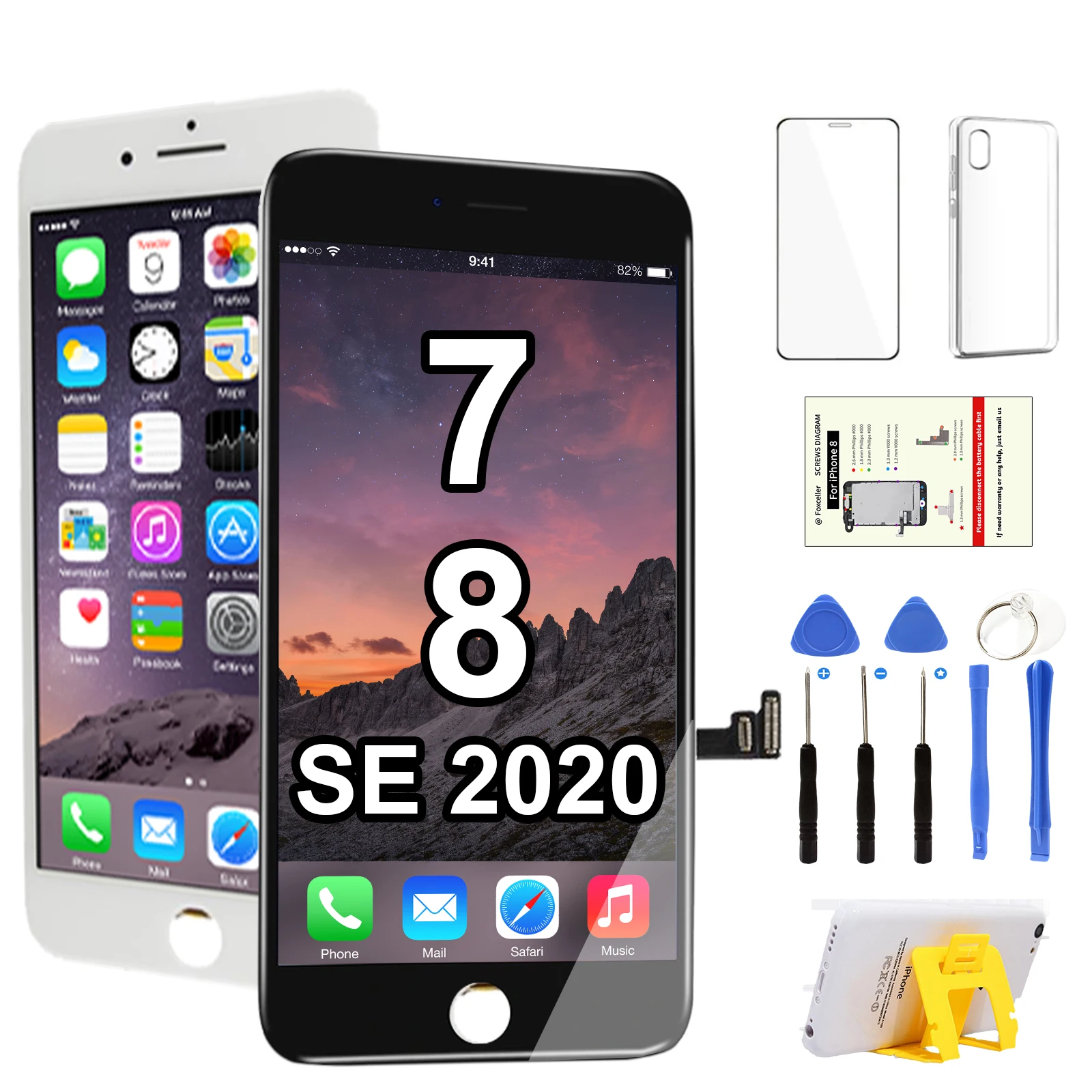 Screen For iPhone SE 2020 7 8 Plus SE2 LCD Display Replacement Kit For iPhone 6 6S Plus 6P 6SP Complete Touch Digitizer Assembly