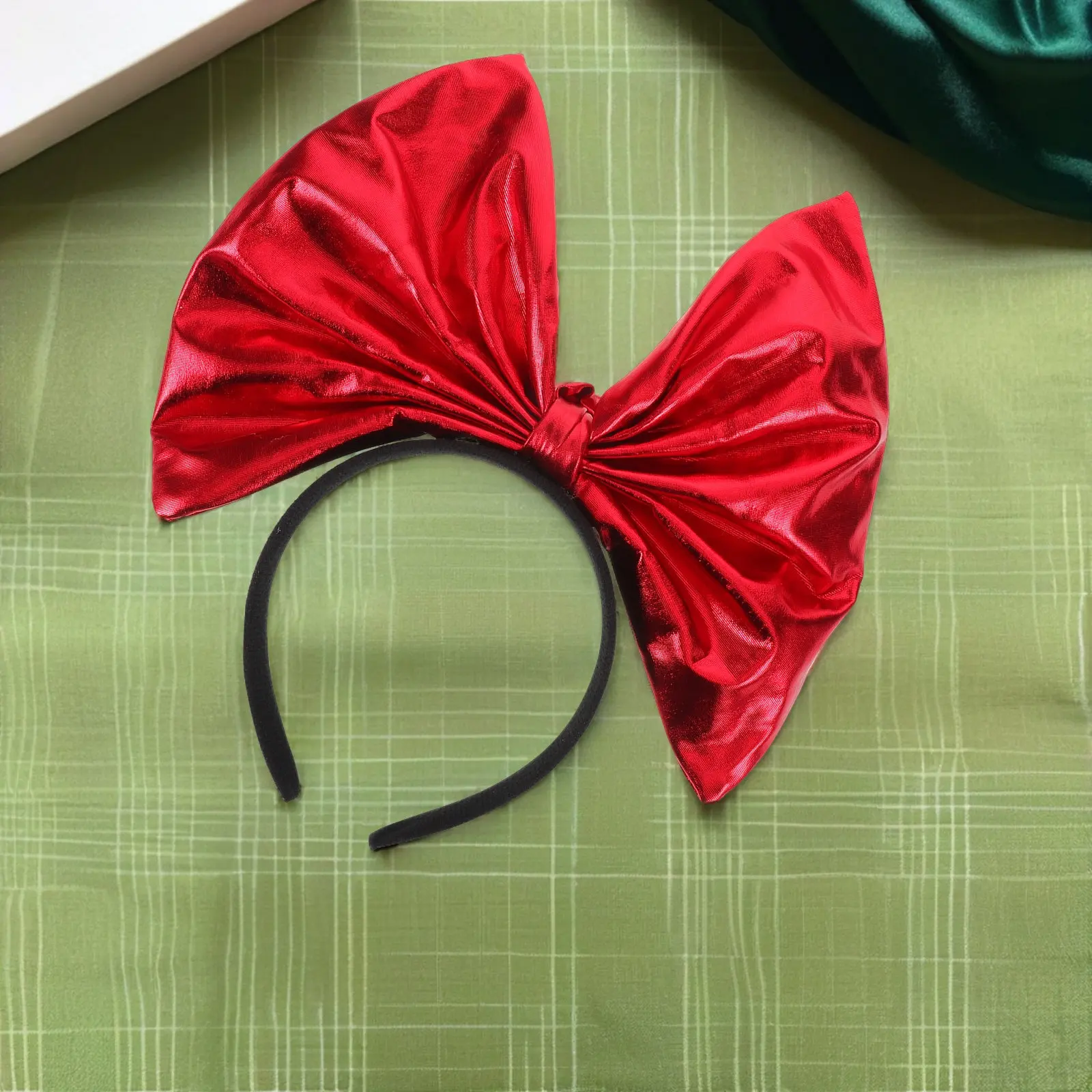 

2Pcs Oversized Red 3D Bow Headband for Girls Kids Toddler Comfortable Holiday Party Christmas New Year Photo Prop Bowknot Hair