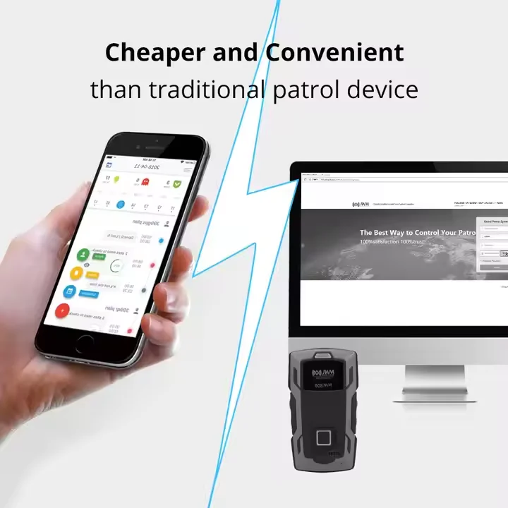 Sistema JWM WM Mini Guard Tour con múltiples planes Garantía de por vida PC/APP/WeChat Guard Patrol System de monitoreo