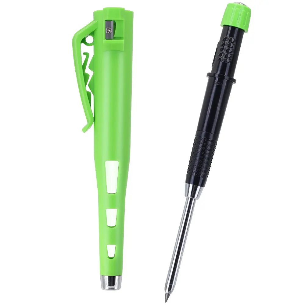 2.8 مللي متر النجارة قلم رصاص النجارة العميق حفرة ماركر المدمج في مبراة الحفرة العميقة بمناسبة قلم رصاص ميكانيكي معدن طويل الرأس