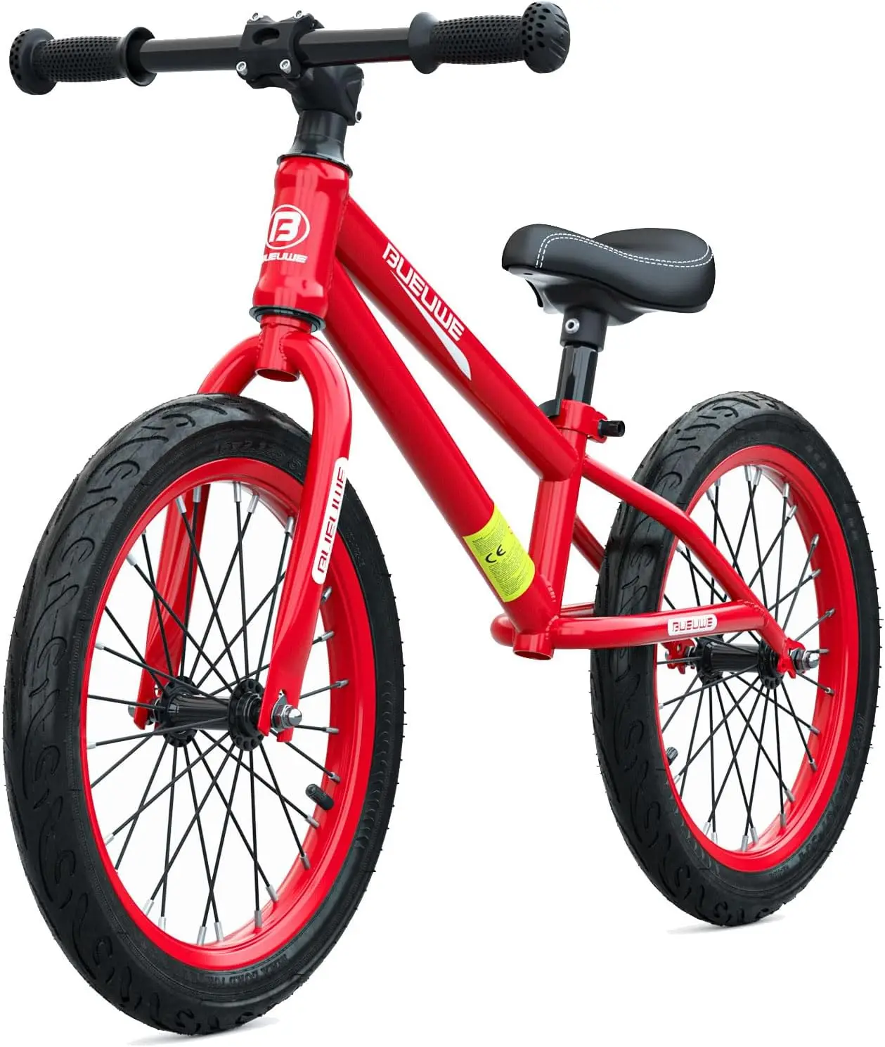 Bicicleta de equilíbrio de 16 polegadas para crianças grandes de 4 a 8 anos, sem pedal, bicicleta de treinamento esportivo, assento ajustável, pneumática