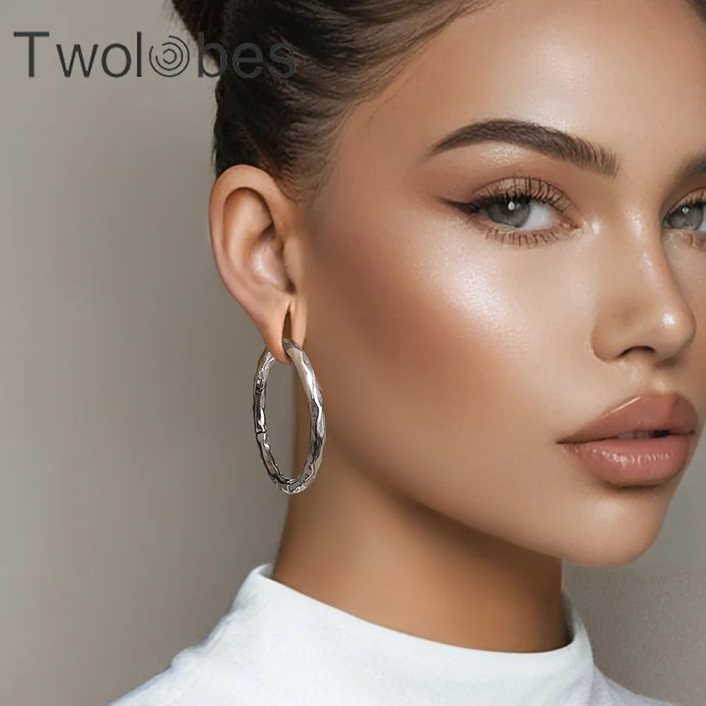 2 szt. 316 ze stali nierdzewnej 50mm z obręczami wieszaki na uszy tunele do przekłuwania płata rozciągniętego biżuteria do ciała codzienna moda