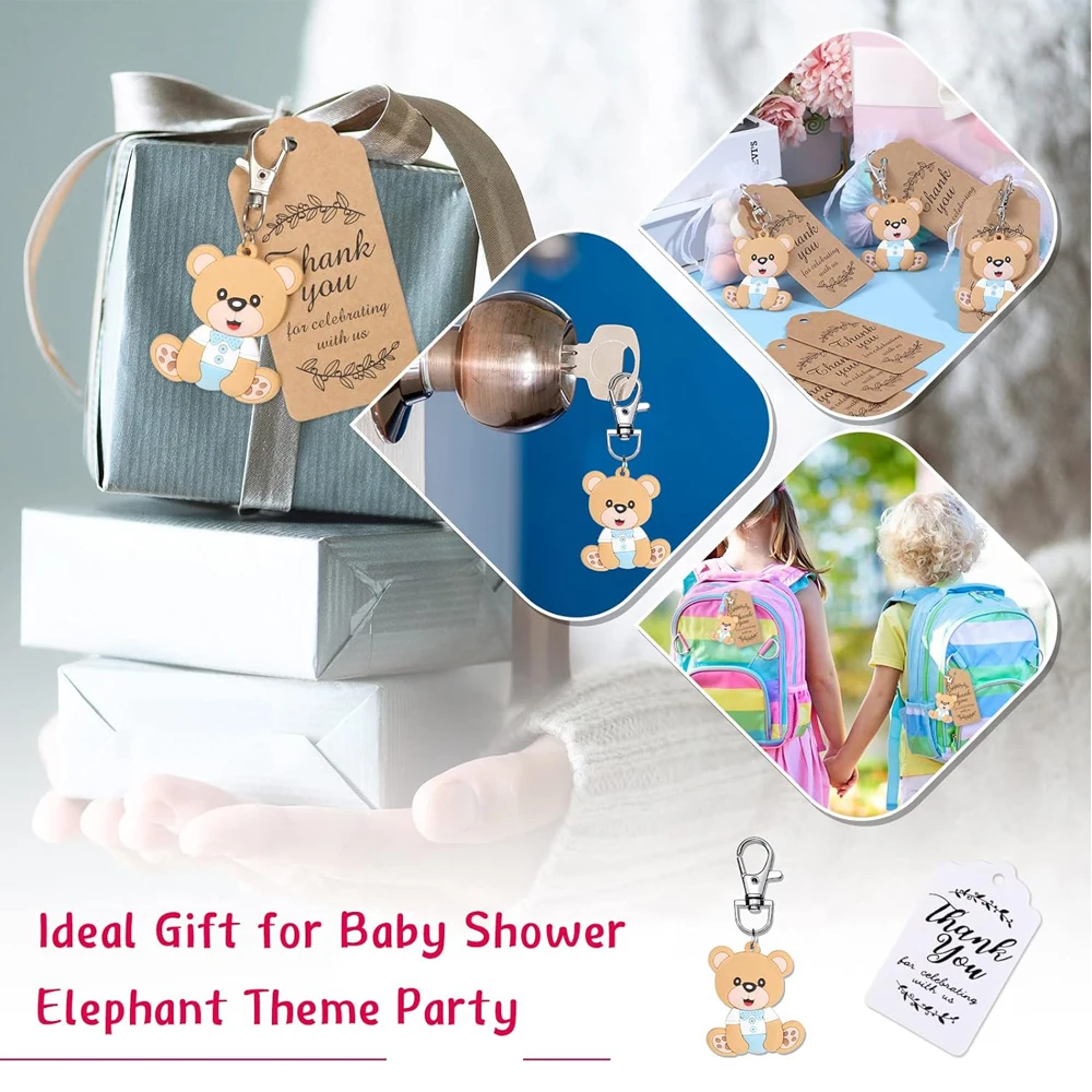 10 Shower Gift Sets Customer Return Gifts Animal Keychains Organza Bags And Thank-You Labels Shower Birthday Party Gift Items