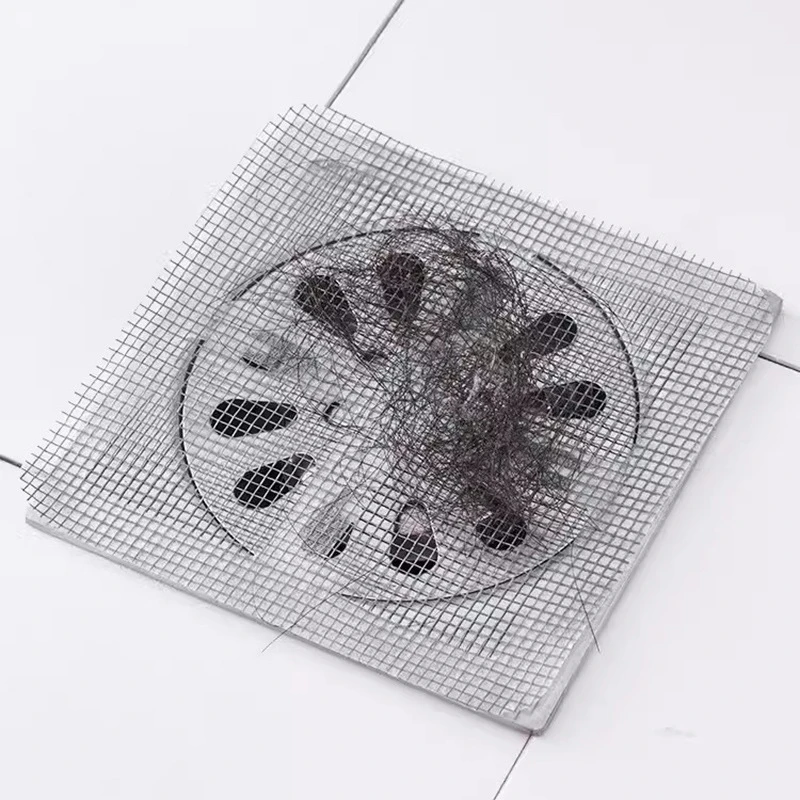 5-20Pcs Disposable Floor Drain Sticker Shower Drain Hair Catcher Cover Sink Strainers Anti-blocking Bathtub Mesh Filter Sticker