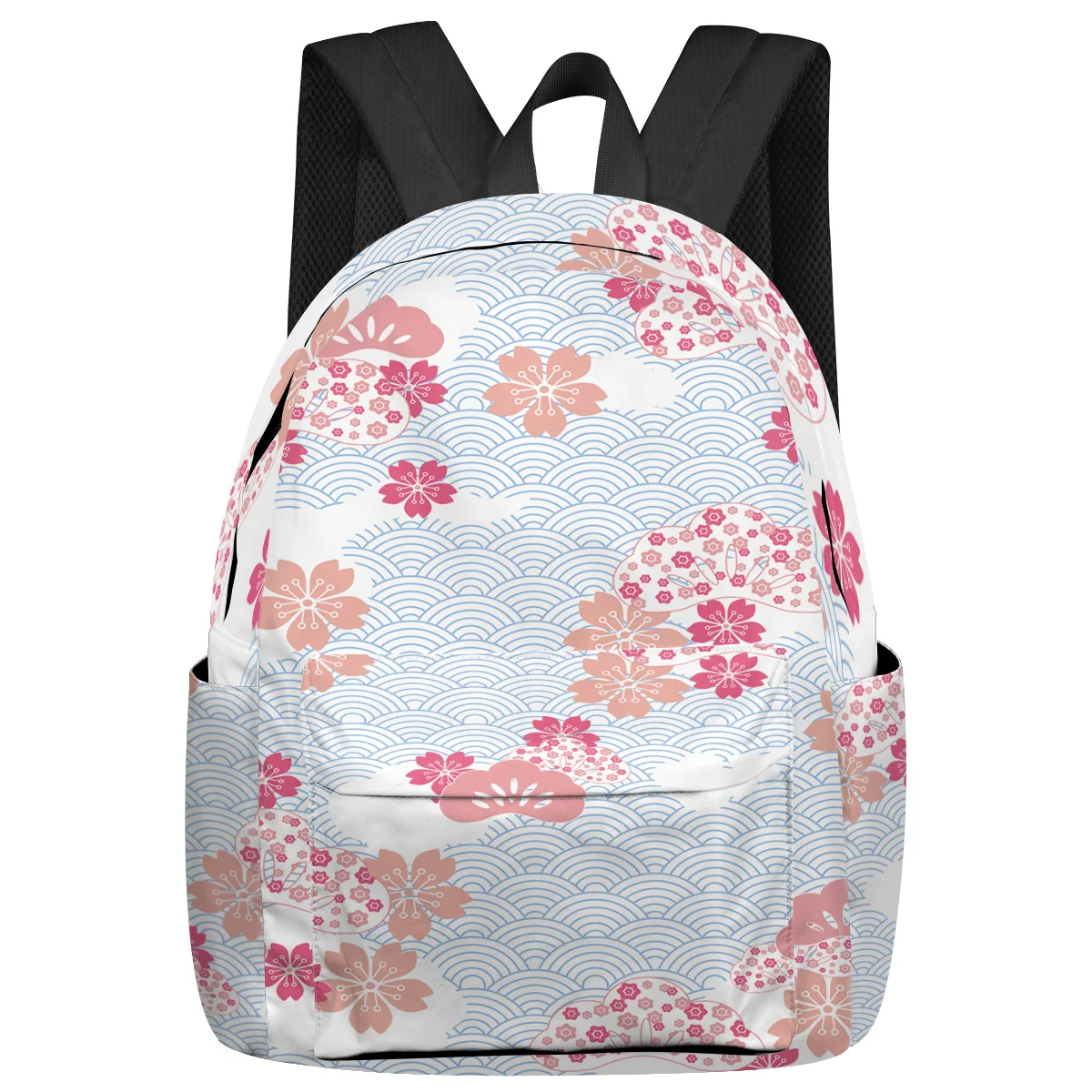 

Cherry Blossom Ripple Student School Bags Laptop Custom Backpack For Men Women Female Travel Mochila