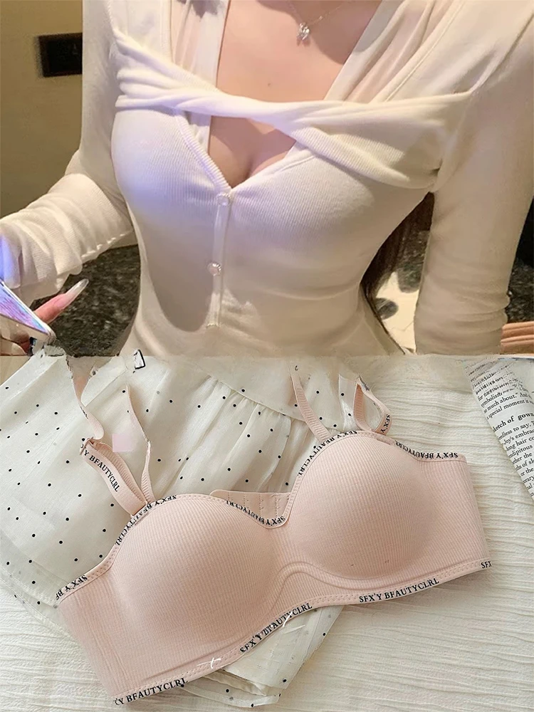 MOYISU حمالة صدر بدون خياطة للنساء محسن صدر صغير نقي ومريحة وخفيفة الوزن للمراهقين والشابات ملابس داخلية عصرية عصرية #5