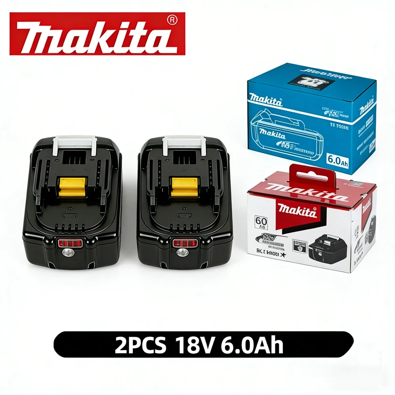 

6000mAh Genuine Makita BL1860 6Ah Li-ion Battery Power Tools Replacement LXT BL1840 for 18V Screwdriver with BMS