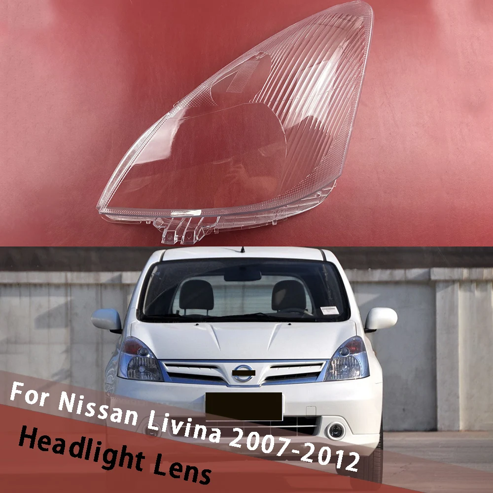 

For Nissan Livina 2007~2012 Headlamp Cover Transparent Lamp Shade Headlight Shell Lens Plexiglass Replace Original Lampshade