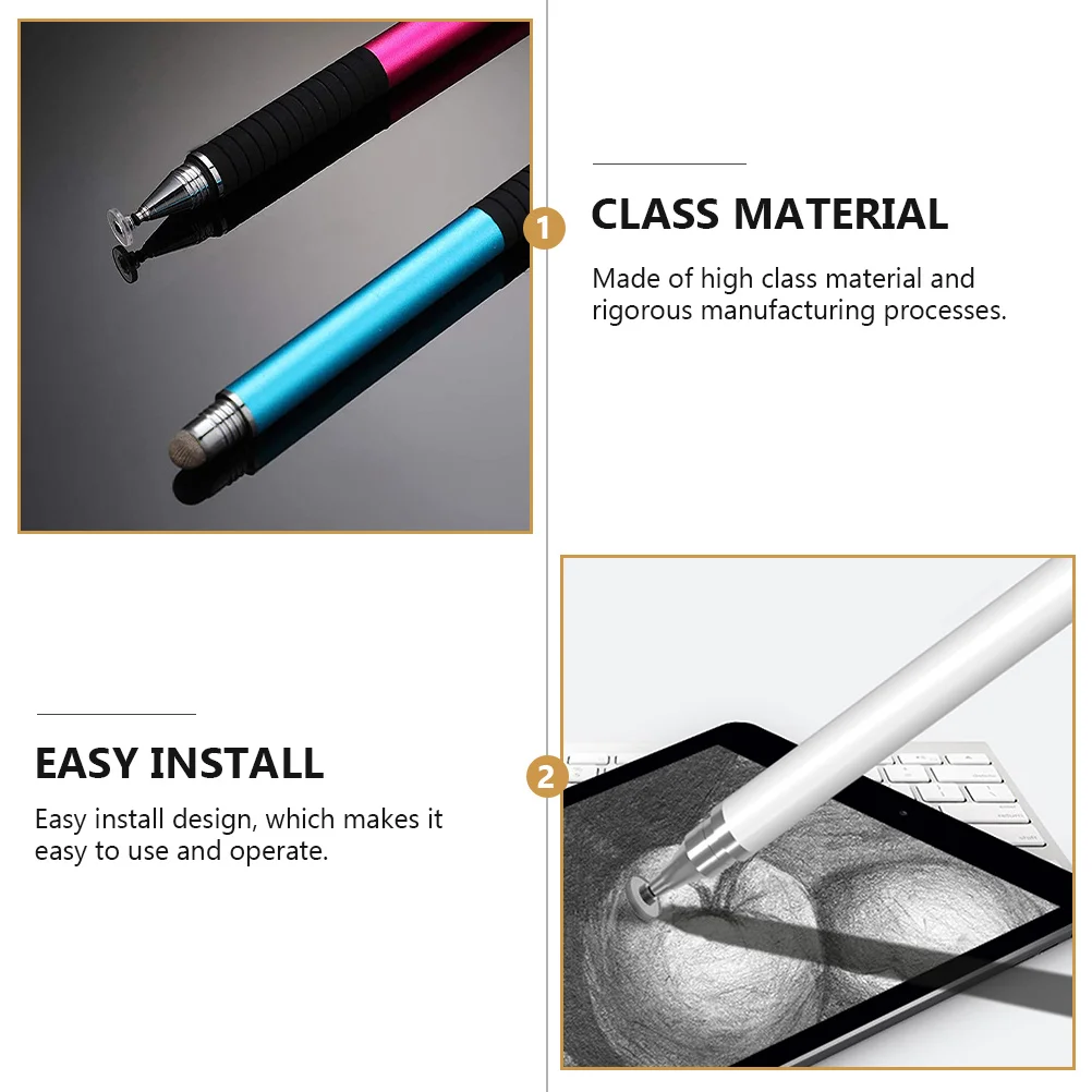 

6pcs Replacement Screen Drawing Pencil Nibs Capacitive Stylus Replacement Tips Universal Touchscreen Stylus Pencil