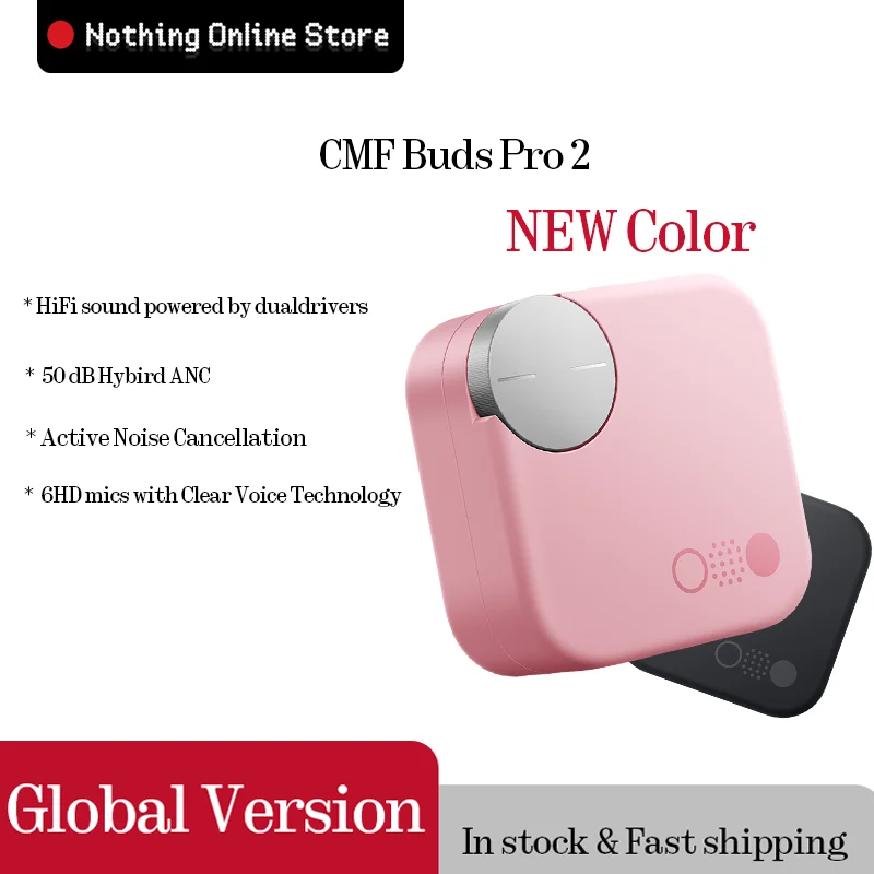 CMF Buds Pro 2、50dBハイブリッドアクティブノイズキャンセリング、6つのHDマイク搭載