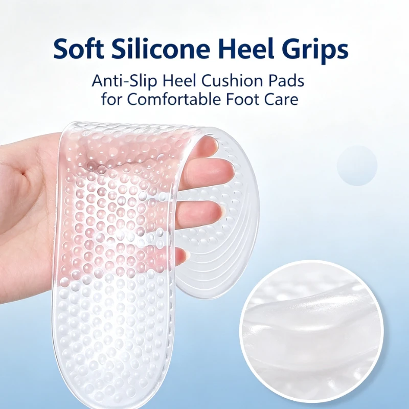 Silicone Non Slip Sport Insoles Arch Support Shock Absorb Soft Shoe Cushions Men Women