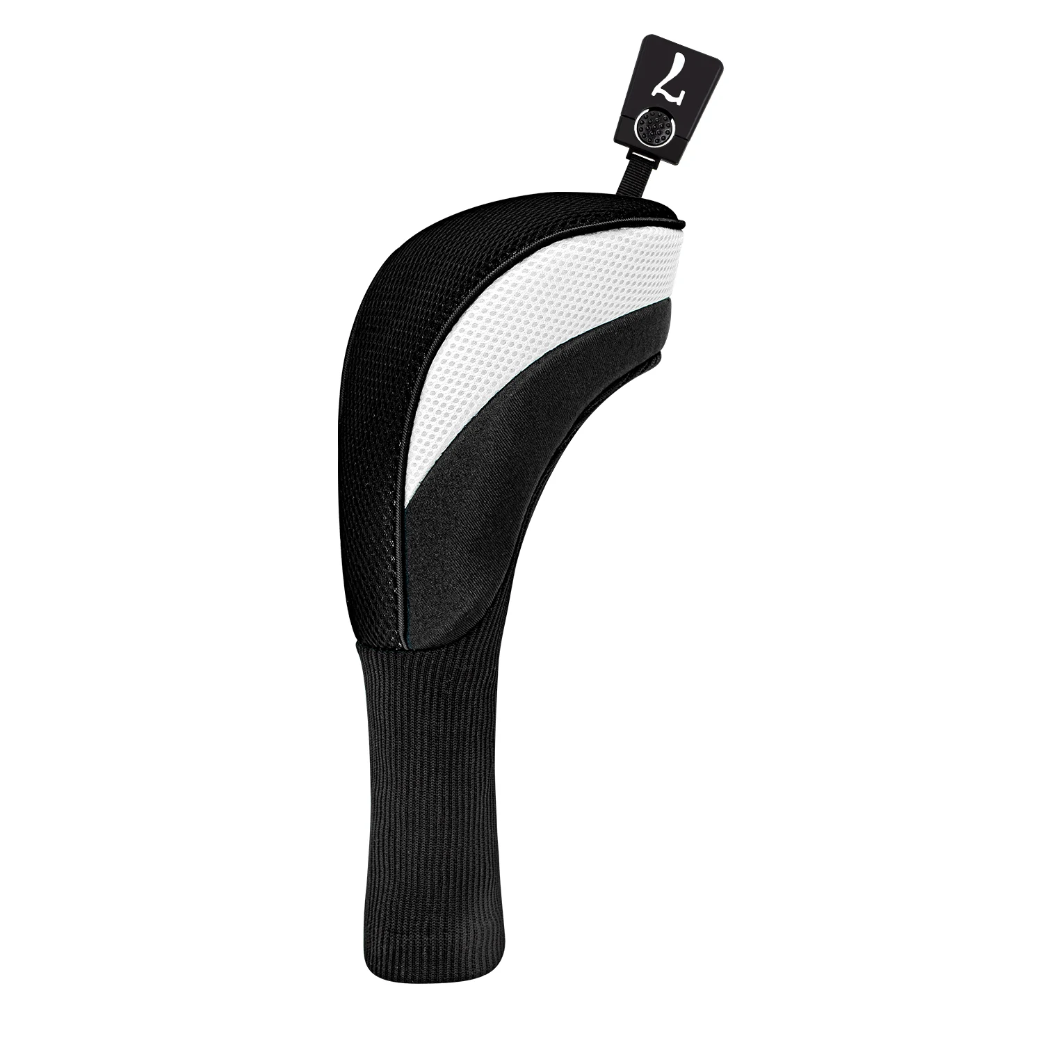 1PC/5PCS Golf Club Head Cover Black White No Pattern Golf Headcover with Number Tag Fit Driver Fairway Hybrid