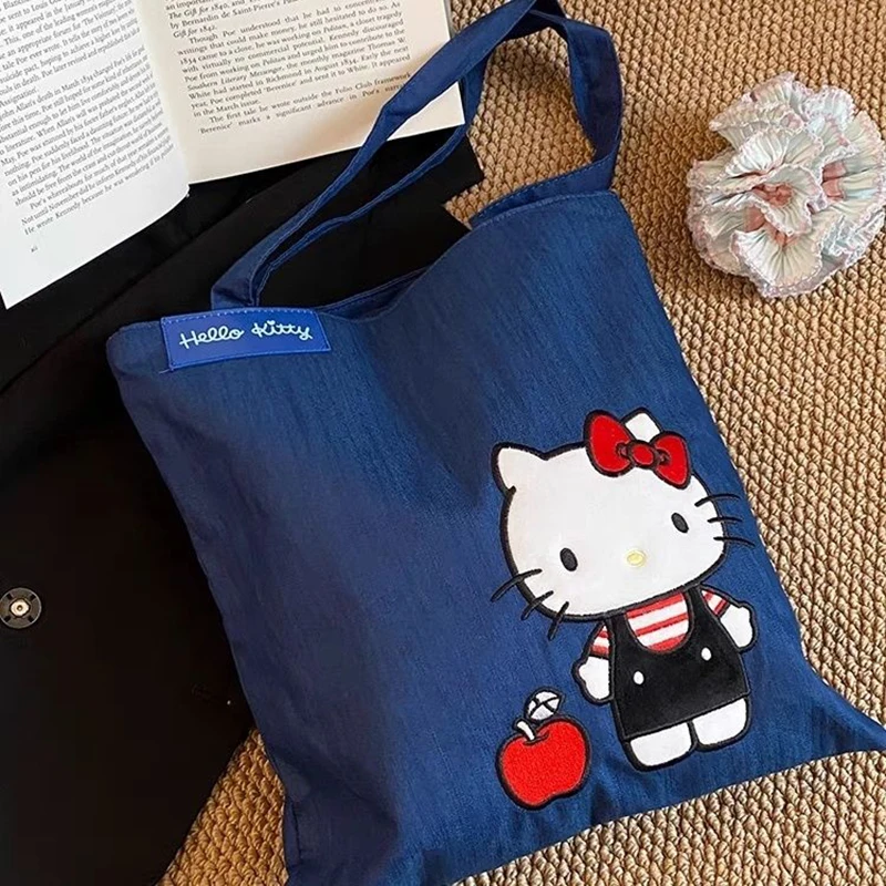Sanrio Hello Kitty Borsa in tela Modello Accessori Borsa di stoccaggio di grande capacità Borsa a tracolla casual da donna Regali di Natale