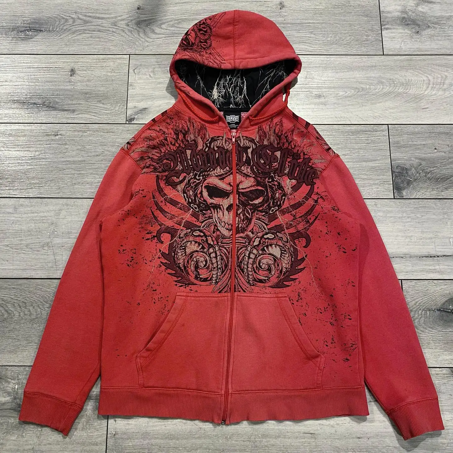 MMA Elite Gothic Skull Hoodie Men Women Ecko Unisex Oversized 