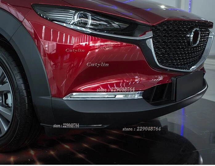 For Mazda CX30 CX-30 2020 2021 2022 2023 Car Styling ABS Chrome Front Rear Fog Lamp Decorative Light Bar Cover Sitcker Trim