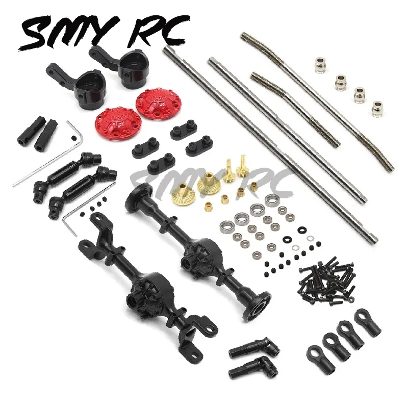 WPL C14 C24 C34 C44 C54 B14 B24 Metal Front Rear Axle and Drive Shaft Kit 1/16 RC Car Upgrade Parts Accessories