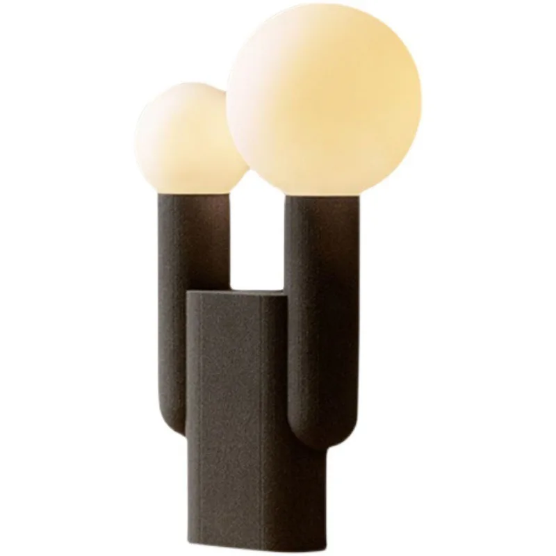 Nordic bedroom table lamp post-modern resin bedside lamp art creative desktop glass table lamp
