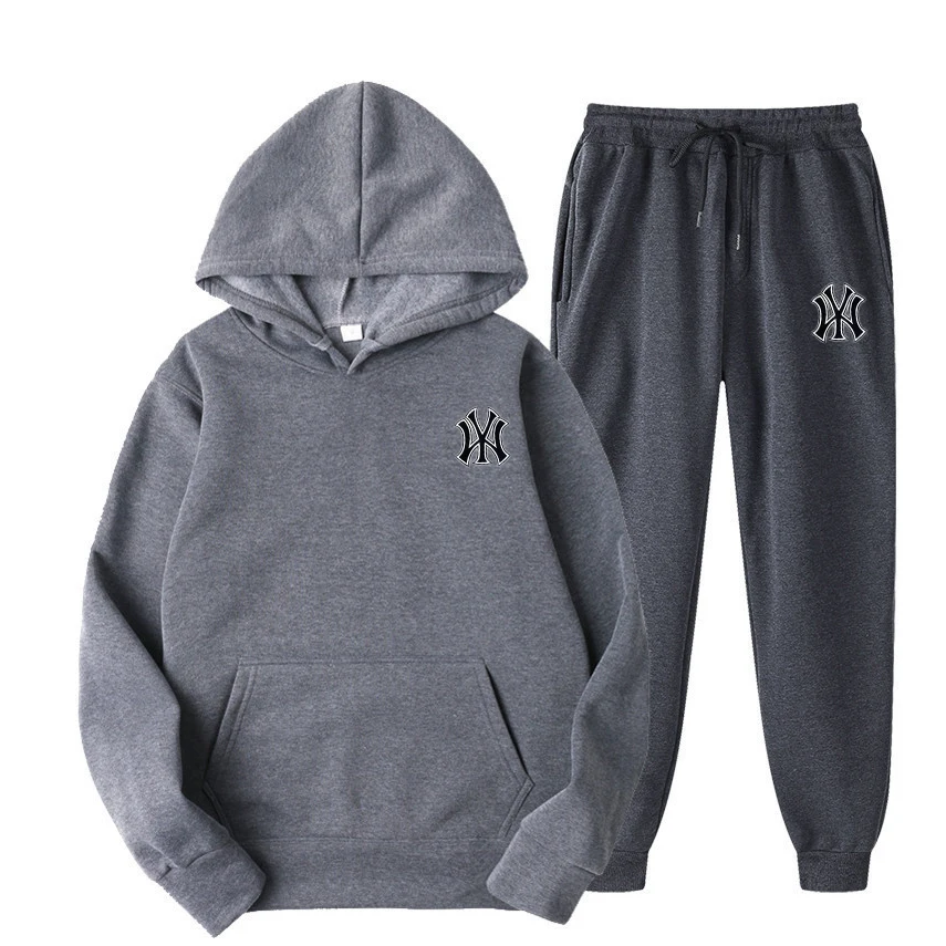 Men Sportswear Sweater Suit Hoodies + Pants Sports Clothing Spring Autumn Sets Jogging Trousers Running Male Tracksuits view 5