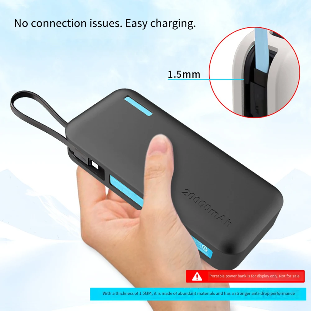 1 Pc Power Bank Silicone Cover 16.5x7.5x3.3cm Full Protection Case For CUKTECH CP25 20000WmAh Power Bank Accessories
