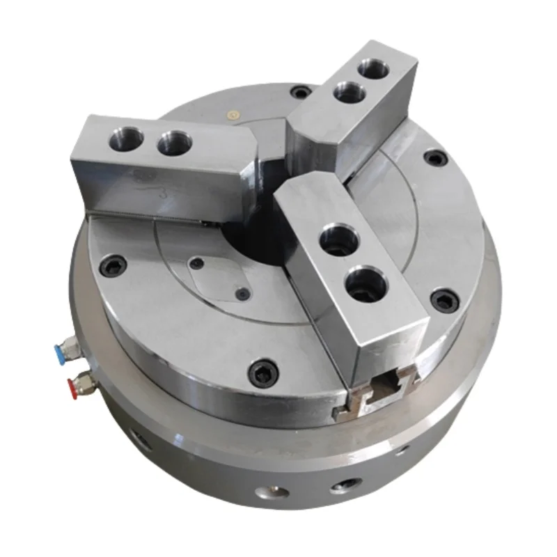 

Three-jaw hollow front-mounted pneumatic chuck Hollow pneumatic chuck 160 180 200 three-jaw pneumatic hollow chuck