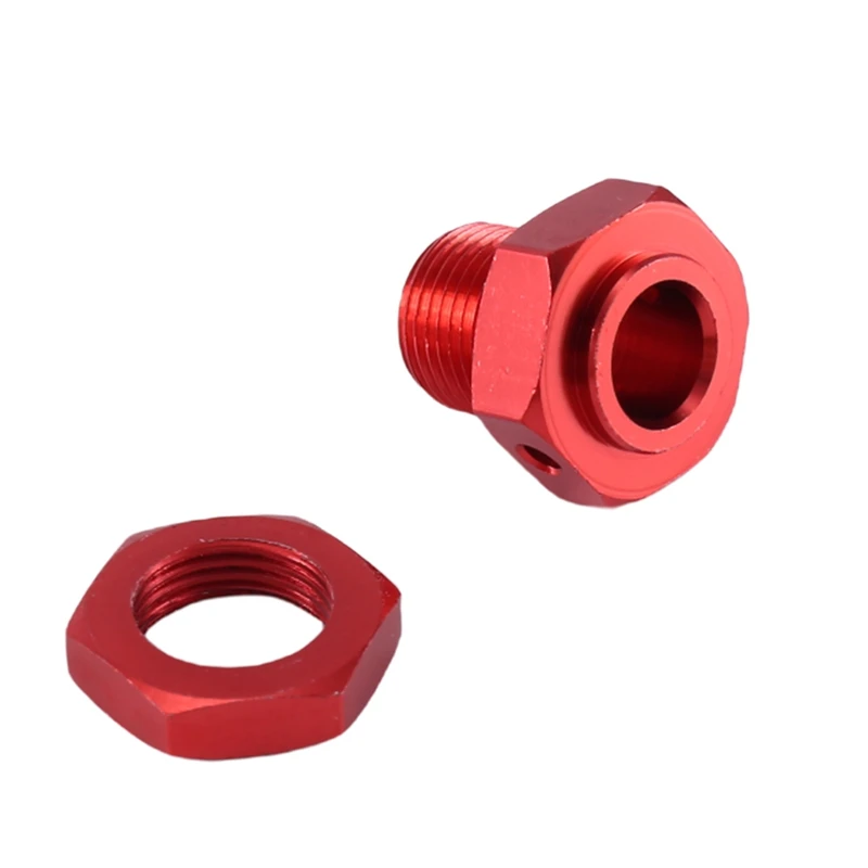 Metal 17Mm Wheel Hex Hub Adapter With Nut Replacement Spare Parts For Arrma 1/10 4S KRATON Outcast RC Car Upgrade Parts,Red