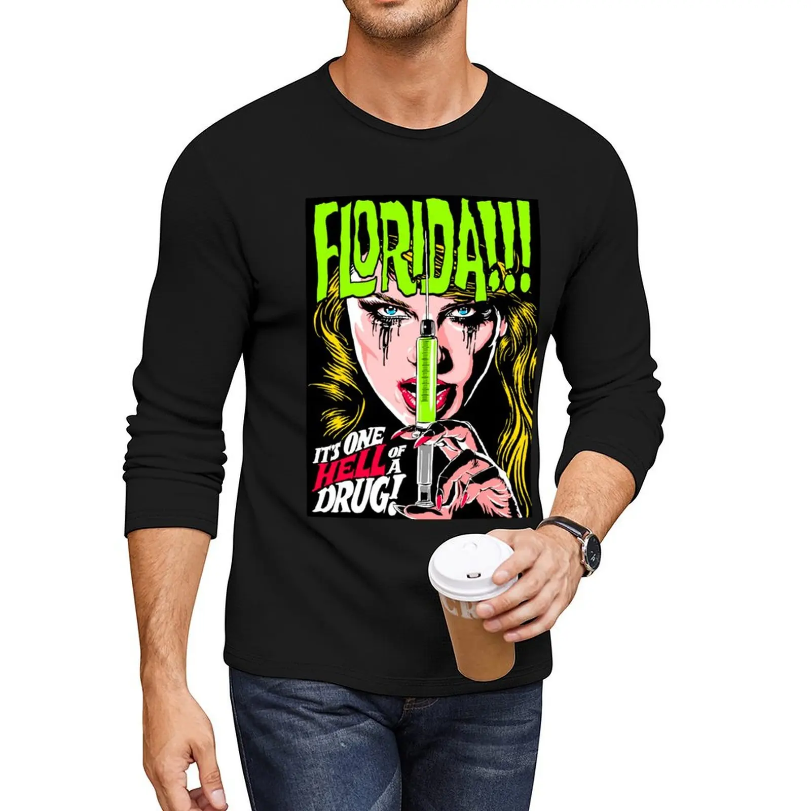 Take Me to Florida Long T-Shirt korean fashion man clothes men clothing