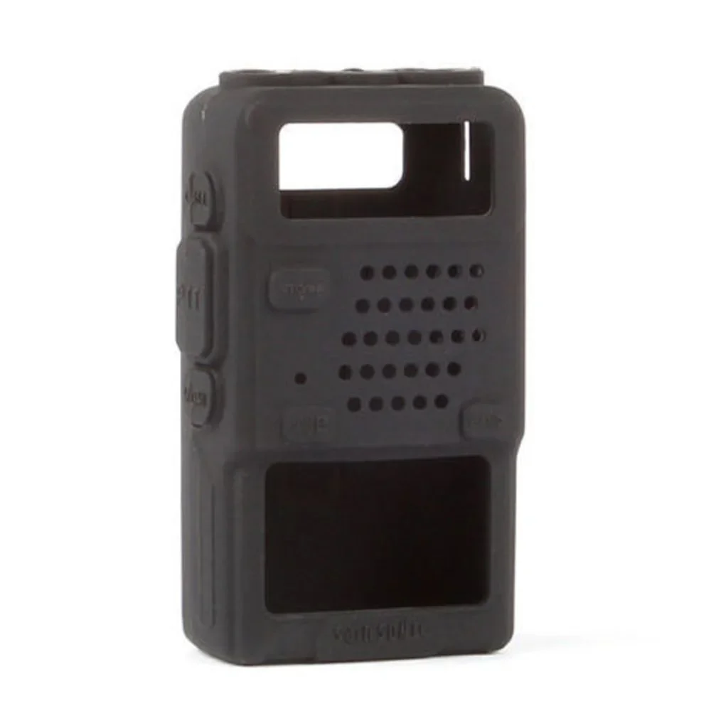 Radio bidirectionnelle Juste de protection souple pour Baofeng UV-5R Juste en silicone Anti-poussière Degré d\'usure Noir Radio Case Accessoires