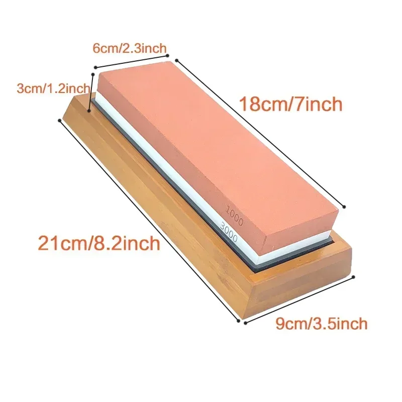 400 1000 3000 Grit Double-sided Sharpening Stone Base Angle Guide Set Kitchen Knife Sharpener Grinding Whetstone Apex Egde Blade