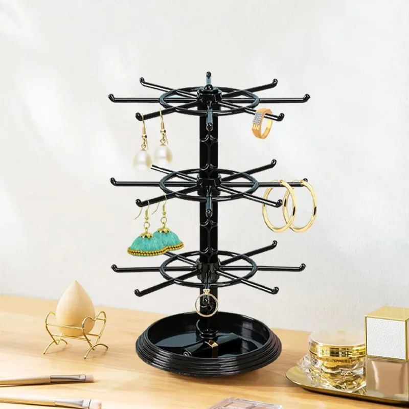

Rotating Earring Storage Rack Women's Earring Display Rack Bead Bracelet Hanging Necklace Hand Jewelry Box