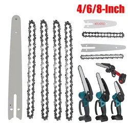 4/6 Inch Spare Chainsaw Chains Guide for Electric Saw Power Tool Saw Accessories 8 Inch Replacement Chain Wood Pruning Saw Chain