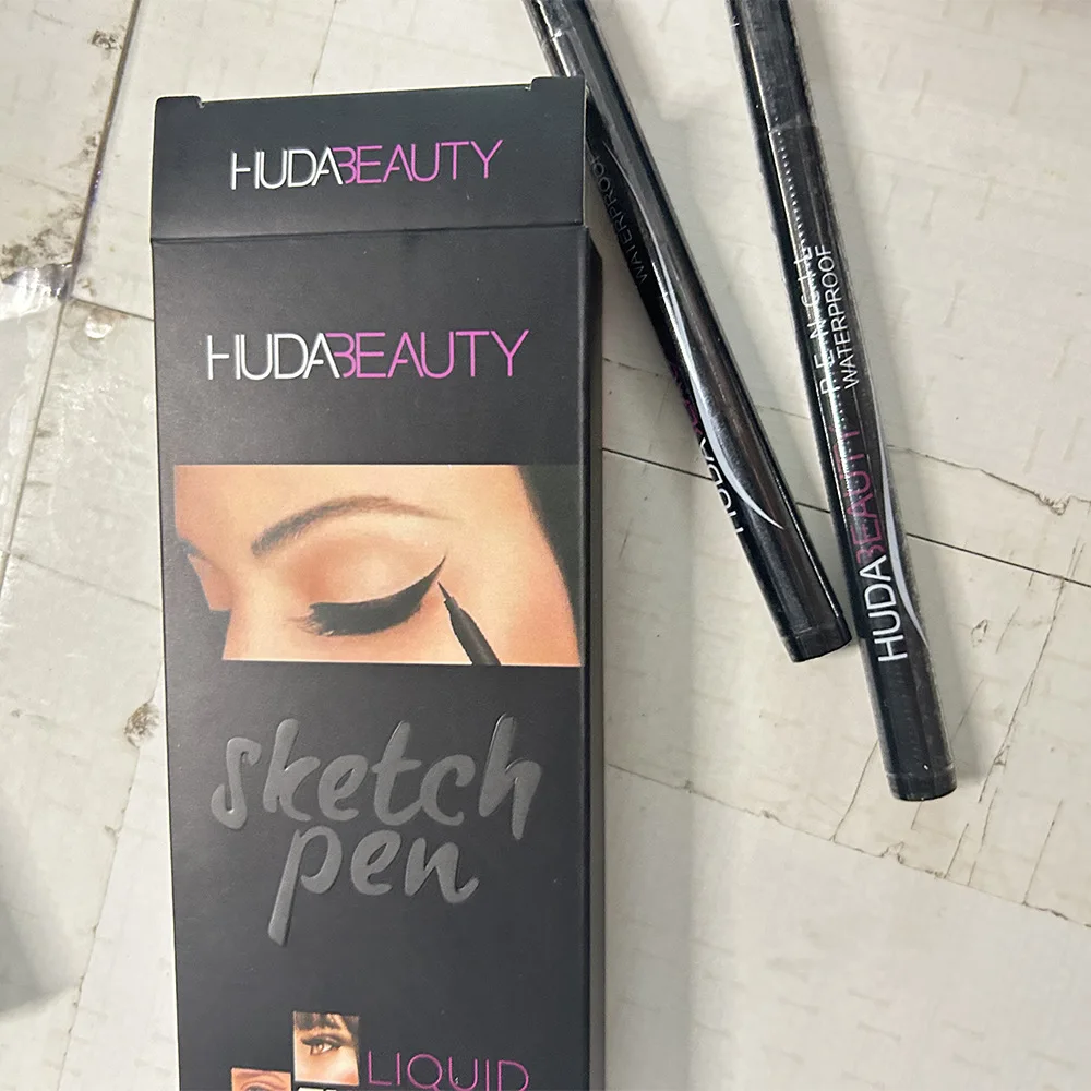 HUDA-Ensemble de maquillage pour les yeux, eyeliner solide, gel et liquide, crayon pour les yeux imperméable, longue durée, cosmétiques chauds