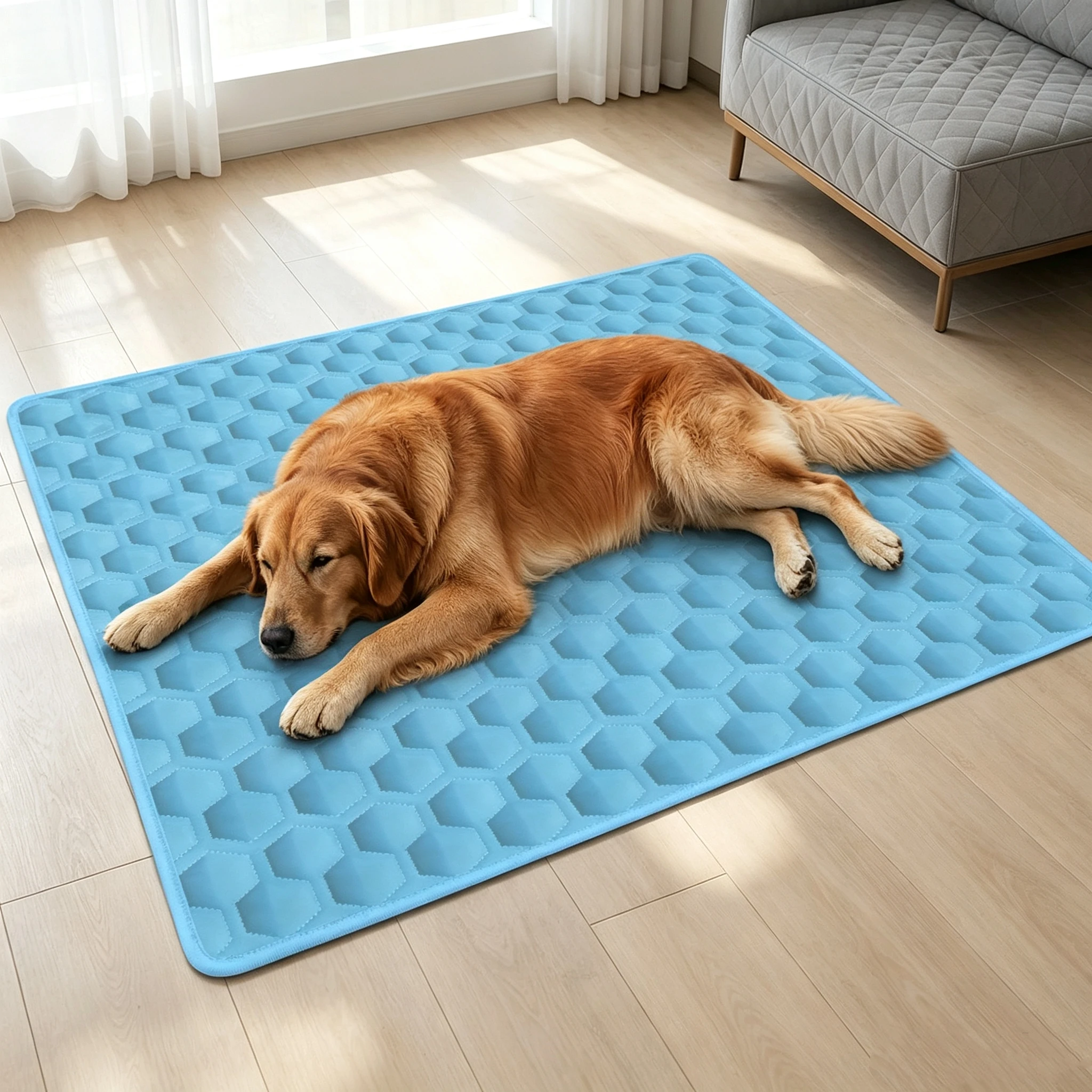 Tapete Gelado de Verão para Pets, Almofada Refrescante Antiderrapante Lavável, Manta para Dormir para Cães e Gatos de Pequeno e Grande Porte, Cama Sofá para Animais de Estimação para Uso Interno