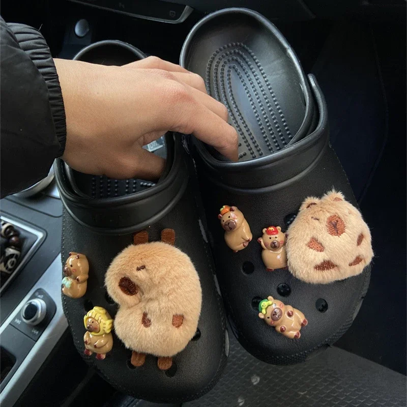 تنوعا ليتل فوكس هول زينة الأحذية للنساء القلب DIY مجسمة الإبداعية أفخم دمية الحلو القلب حذاء الزهور ديكور #5