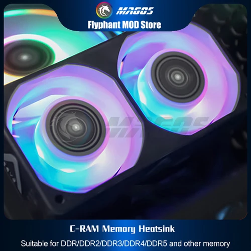 Imagen 1 del producto Alseye-controlador de radiador RAM de 5v, memoria de Overclocking, enfriador, Control de temperatura, ventiladores duales para DDR/DDR2/DDR3 /DDR4/DDR5