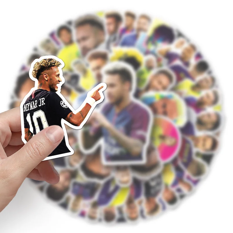 Waterproof Football star Stickers Pack- 50pcs Graffiti Stickers for Kids Adults DIY Laptop Phone Luggage Guitar Car Decoration