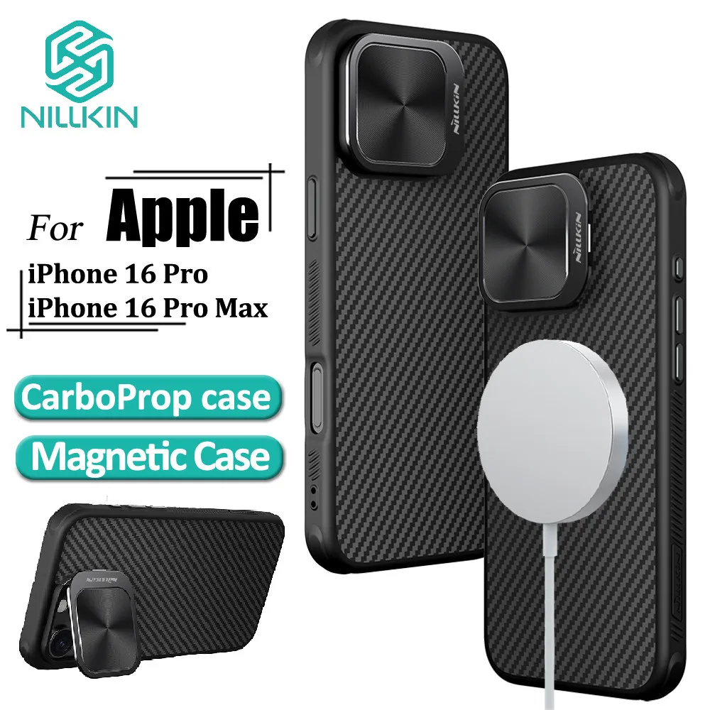 

Nillkin CarboProp Case For iPhone 16E 16 15 Pro Max Galaxy S24 S25 Ultra Huawei Mate70 Pura 70 Aramid Fiber+TPU Magnetic Case