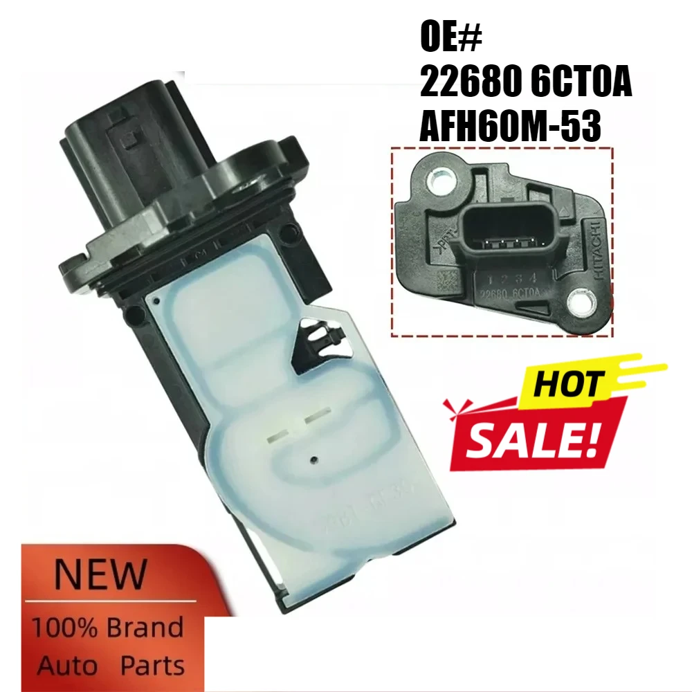 

Массовый расходомер воздуха Датчик MAF 22680 6CT0A AFH60M-53 для NISSAN ALTIMA 2.5L 2019