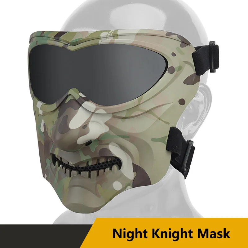 

Camouflage Night Knight Mask, Full Face Protection, Tactical Equipment, Halloween Dressing, Film and Television Props